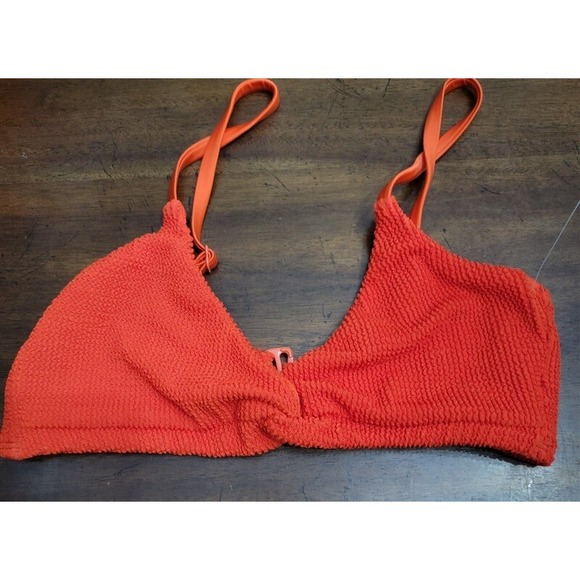 NWT Good American LG ALWAYS FITS TWIST BIKINI TOP Red 124567 - Picture 3 of 3